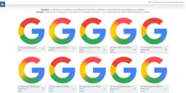 Aperçu du comparatif de l'optimisation des logos Google